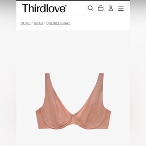 ThirdLove Second Skin Unlined Bra in Mocha size 38F